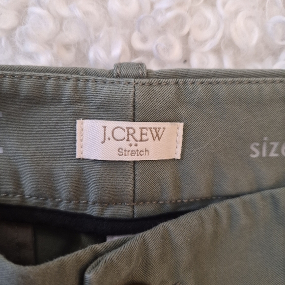 J.CREW Frankie Stretch Chino Pants Size 0 Olive Green Slim - Picture 8 of 14